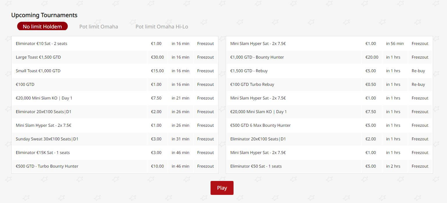RedStar Poker Review RedStar Poker Review