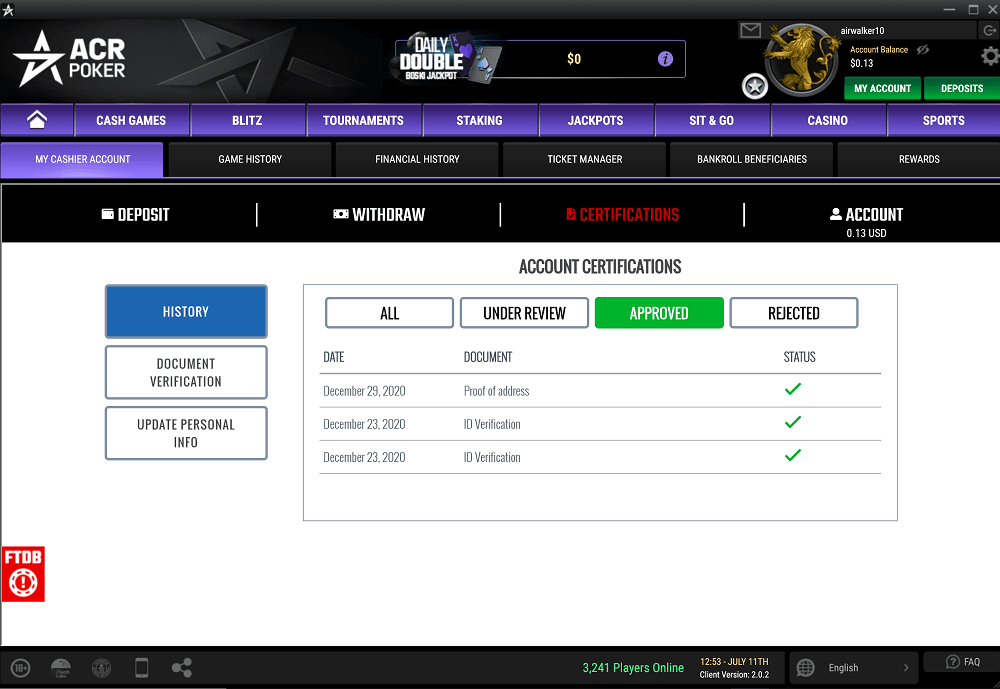ACR-Account-Verification ACR-Account-Verification