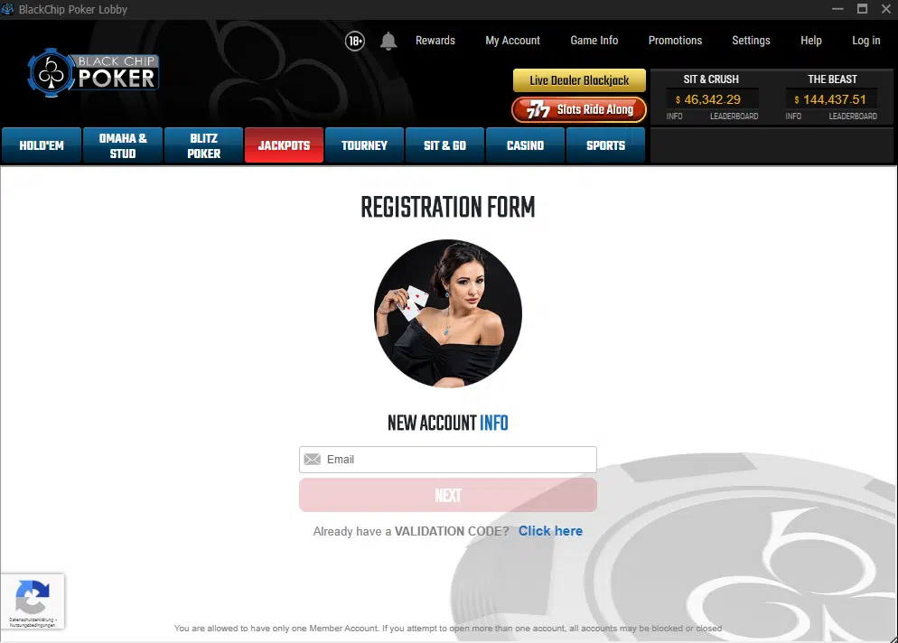 Black Chip Poker- Sign Up Black Chip Poker- Sign Up