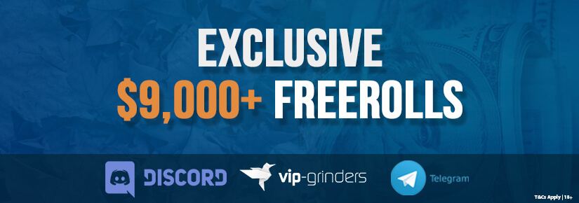 Best $9,000 Exclusive VIP-Grinders Poker Freerolls from February 7 - February 10