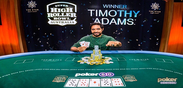 Timothy Adams wins inaugural Super High Roller Bowl Australia for a massive A$2,160,000!