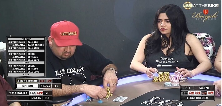 Poker Hand of the Week - Mamacita genius induce in the last hand of the night