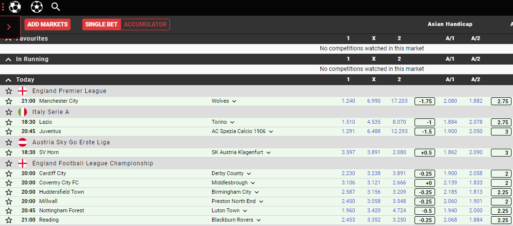 BetInAsia Sports Betting Odds, Betting Markets, and In-Play Betting