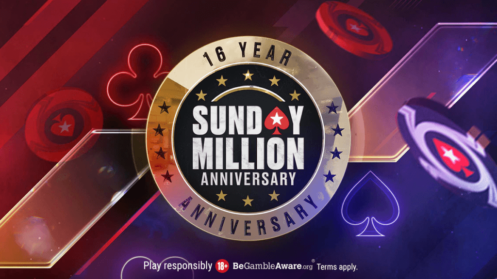 $10,000,000 Guaranteed at the PokerStars Sunday Million 16th Anniversary