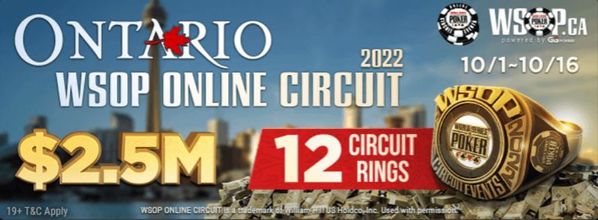 WSOP.CA Powered by GGPoker Launches in Ontario With WSOP Online Circuit Series