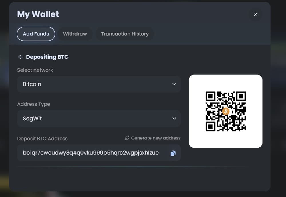 Depositing funds in the Cloudbet Bitcoin Casino Depositing funds in the Cloudbet Bitcoin Casino