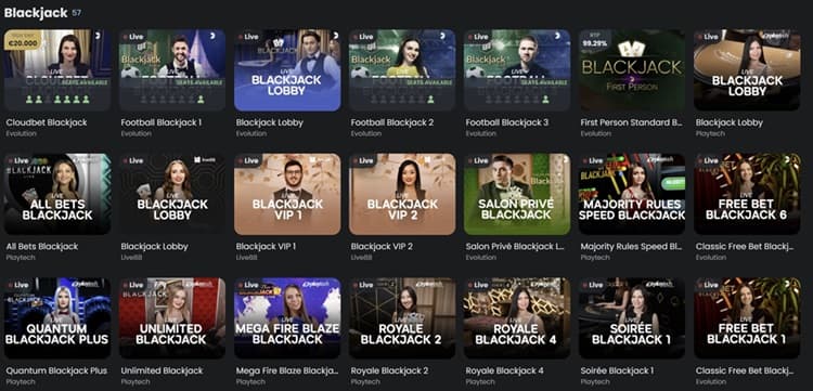 Different Types of Blackjack Games Different Types of Blackjack Games