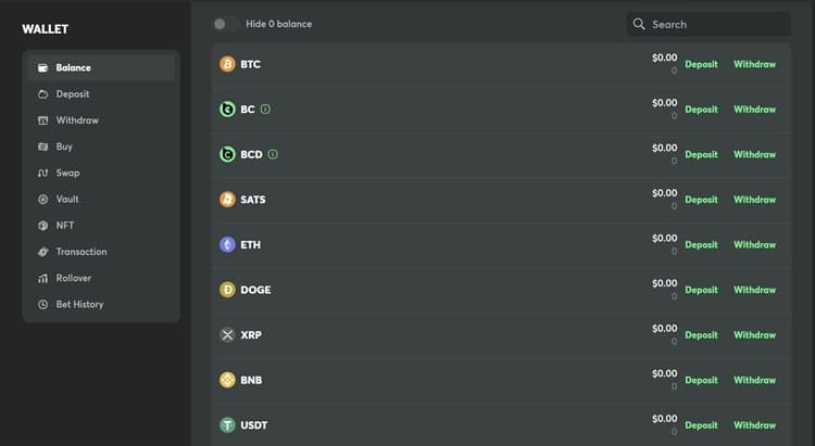 BC.Game Cryptocurrencies Overview BC.Game Payment Methods Overview
