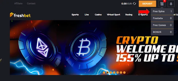 freshbet free spins bonus