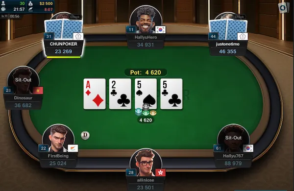 vangpoker bord