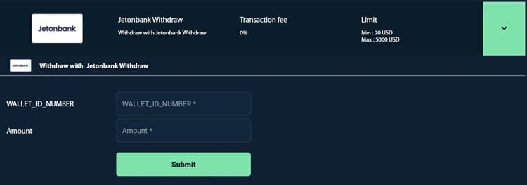 Withdrawing money using Jetonbank Withdrawing money using Jetonbank
