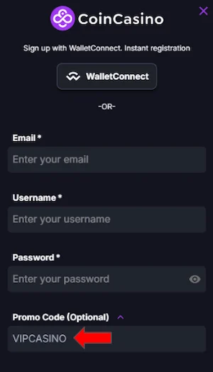 coincasino promo code
