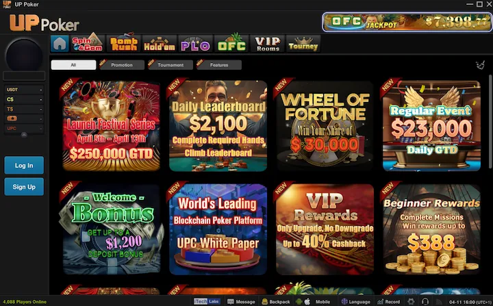 uppoker client lobby