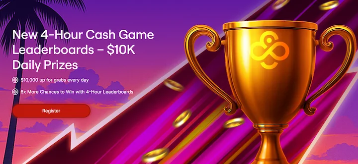 coinpoker 4-hour cash game leaderboards - $10K in Daily Prizes